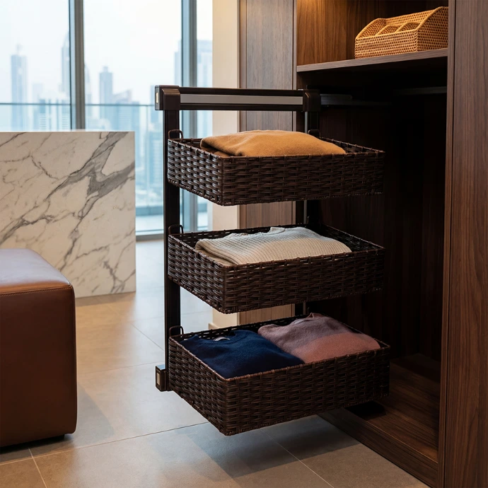 RYIV Pull-Out 3 Tier Ratten Basket