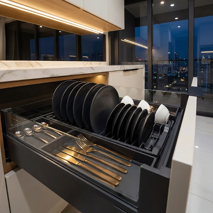 BARI Pull-Out Drawer Organizer