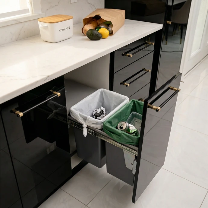 PISA Pull-Out Double Waste Bins
