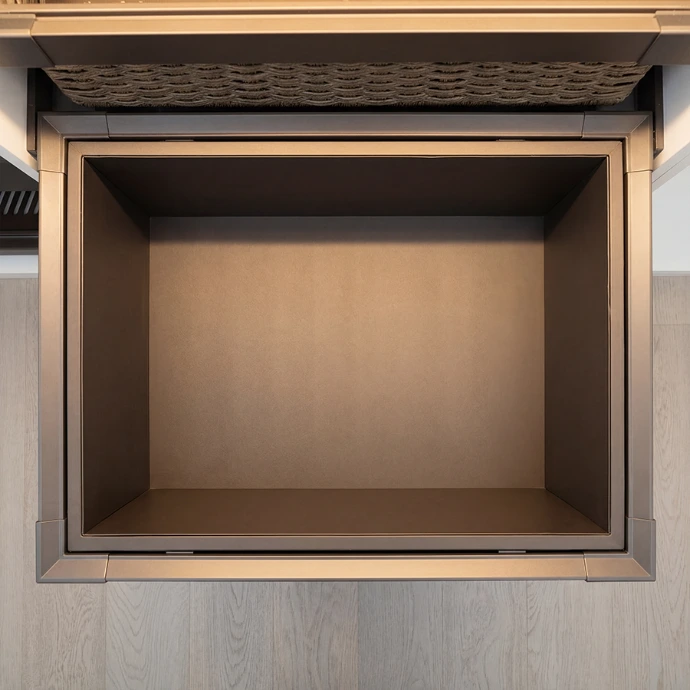 WARSAW Pull-Out Leather Drawer Basket