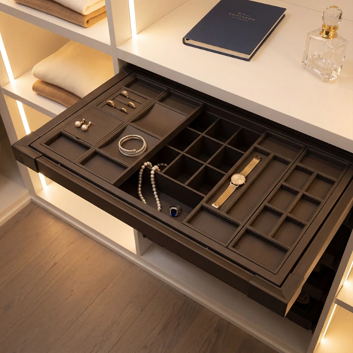 DUBAI Pull-Out Jewelry Organizer w/Hidden Tray
