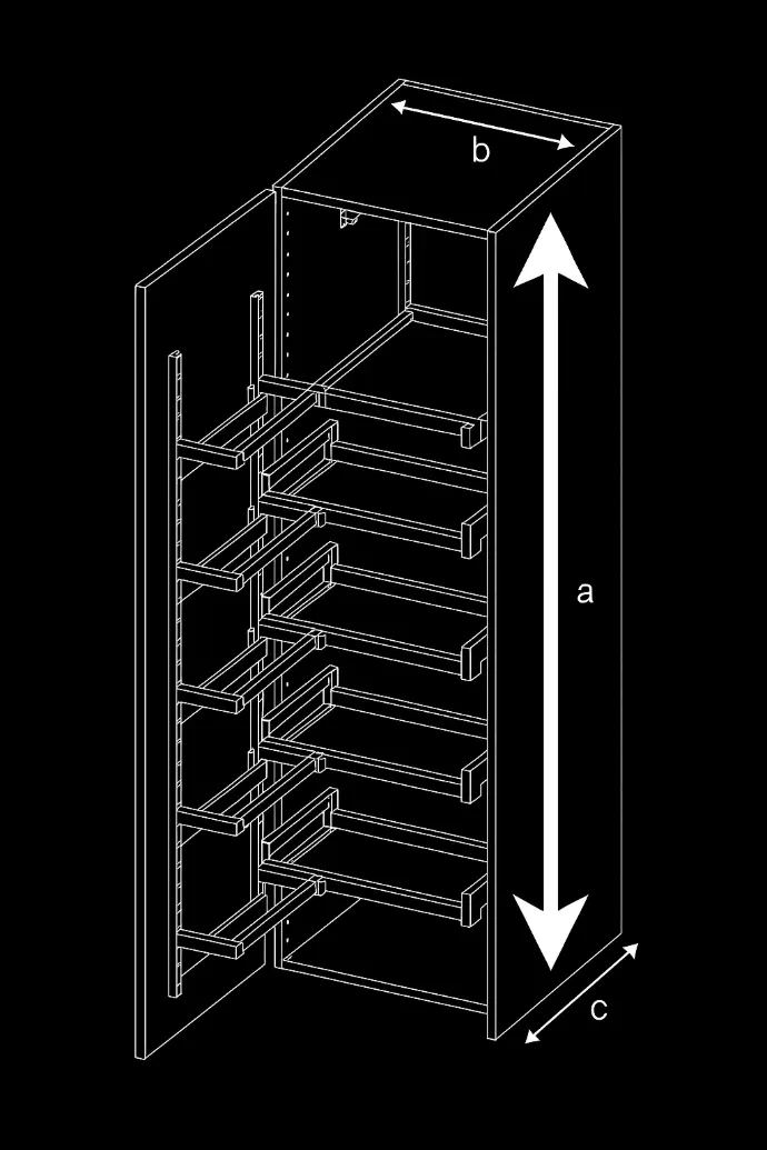 DELHI Pantry Cabinet 6-Tier Unit