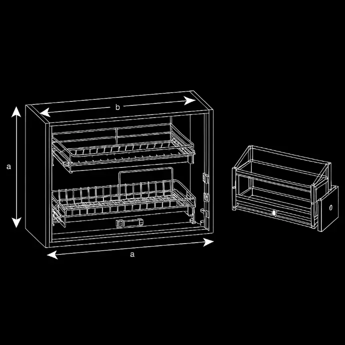 LISBON Pull-Down Cabinet Organizer