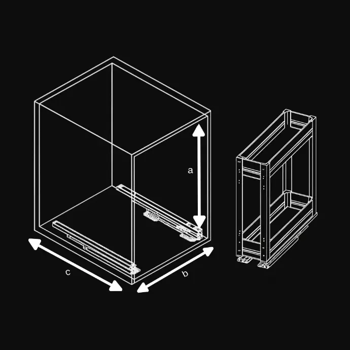 BRNO Pull-Out Organizer Rack