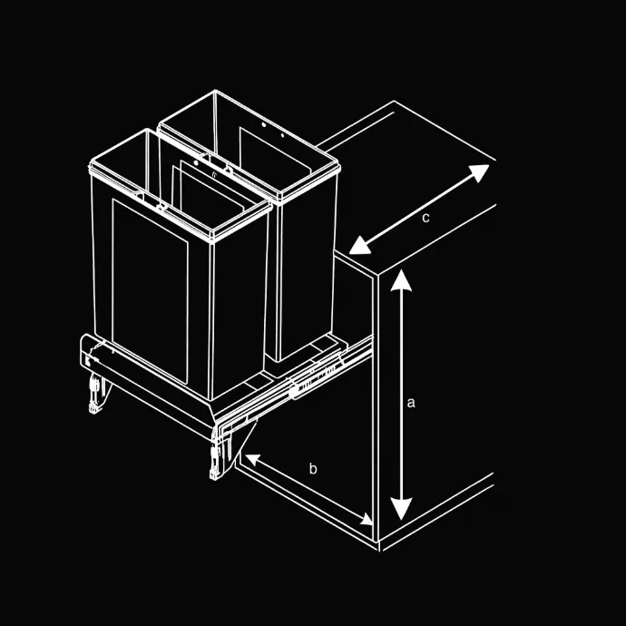 PISA Pull-Out Double Waste Bins