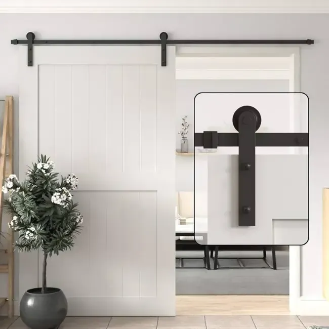 Stazz Barn Door Track & Hardware Front Mount (Matte Black C-19) (1).webp