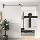 Stazz Barn Door Track & Hardware Front Mount (Matte Black C-19) (1).webp