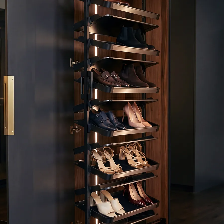 [G503A] CAIRO 12 Tier 360 Rotary Shoe Rack